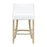 Hevea Low Back Bar Stool - White Leather - The Furniture Mega Store 