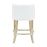 Hevea Low Back Bar Stool - White Leather - The Furniture Mega Store 