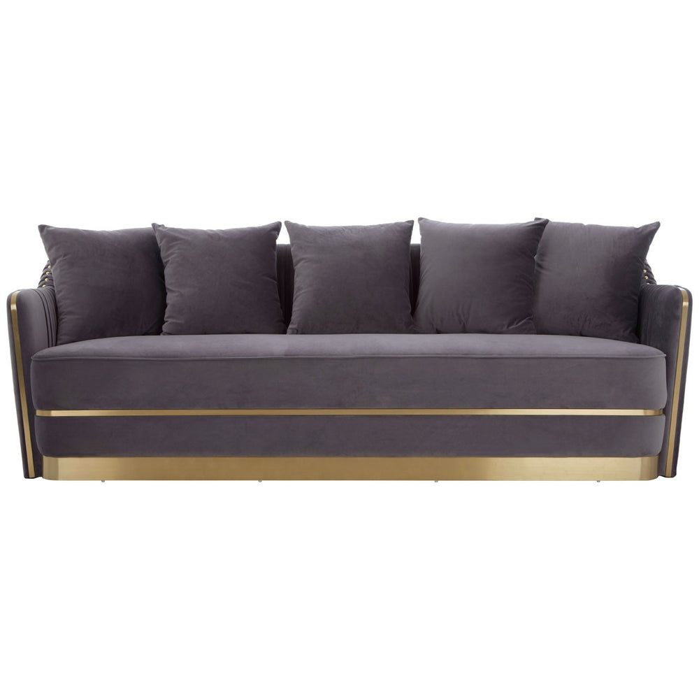 Shea 3 Seat Pleated Back Velvet Sofa - The Furniture Mega Store 