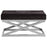 Townhouse Genuine Leather & Stainless Steel Cross Base Bench - The Furniture Mega Store 