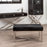 Townhouse Genuine Black Leather & Stainless Steel Base Bench - The Furniture Mega Store 