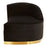 Batix Black Velvet Left Arm Chaise Longue - The Furniture Mega Store 