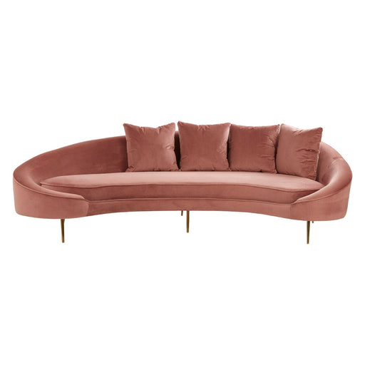 Osdin Curved Velvet Sofa Collection - Choice Of Colours - The Furniture Mega Store 