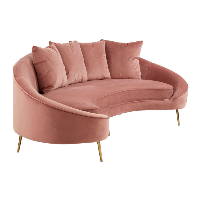 Osdin Curved Velvet Sofa Collection - Choice Of Colours - The Furniture Mega Store 