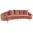 Osdin Curved Velvet Sofa Collection - Choice Of Colours - The Furniture Mega Store 