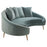 Osdin Curved Velvet Sofa Collection - Choice Of Colours - The Furniture Mega Store 