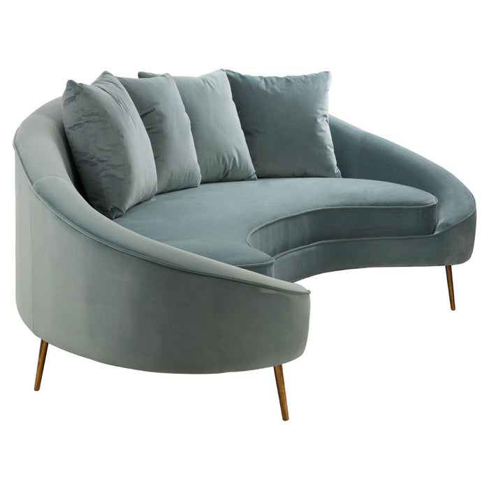 Osdin Curved Velvet Sofa Collection - Choice Of Colours - The Furniture Mega Store 