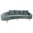 Osdin Curved Velvet Sofa Collection - Choice Of Colours - The Furniture Mega Store 
