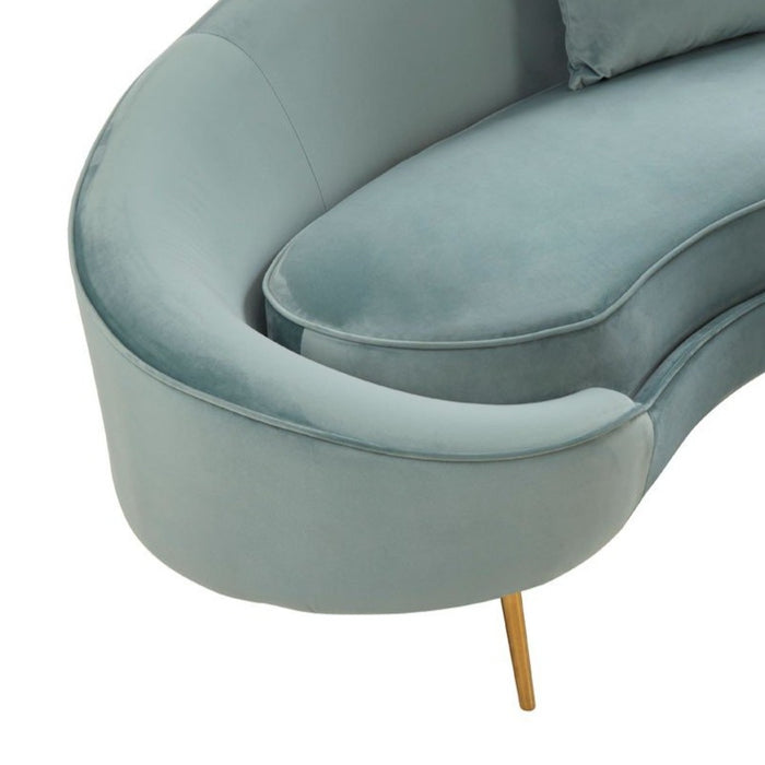 Osdin Curved Velvet Sofa Collection - Choice Of Colours - The Furniture Mega Store 