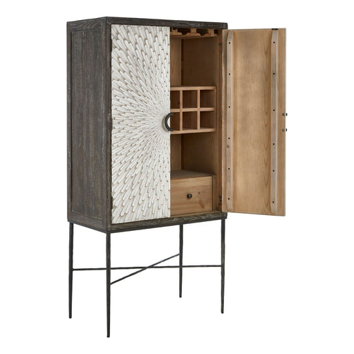 Esmae Metallic Toned Cocktail Cabinet - The Furniture Mega Store 