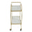 White Marble & Gold Round 2 Tier Drinks Trolley - The Furniture Mega Store 