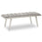 Gigi Grey Velvet & Brushed Silver Channel-Tufted Bench Seat - The Furniture Mega Store 