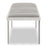 Gigi Grey Velvet & Brushed Silver Channel-Tufted Bench Seat - The Furniture Mega Store 