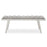 Gigi Grey Velvet & Brushed Silver Channel-Tufted Bench Seat - The Furniture Mega Store 