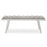 Gigi Grey Velvet & Brushed Silver Channel-Tufted Bench Seat - The Furniture Mega Store 