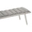 Gigi Grey Velvet & Brushed Silver Channel-Tufted Bench Seat - The Furniture Mega Store 