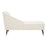 Yvette Right Arm Chaise Lounge - Mink Velvet With Black & Gold Legs - The Furniture Mega Store 