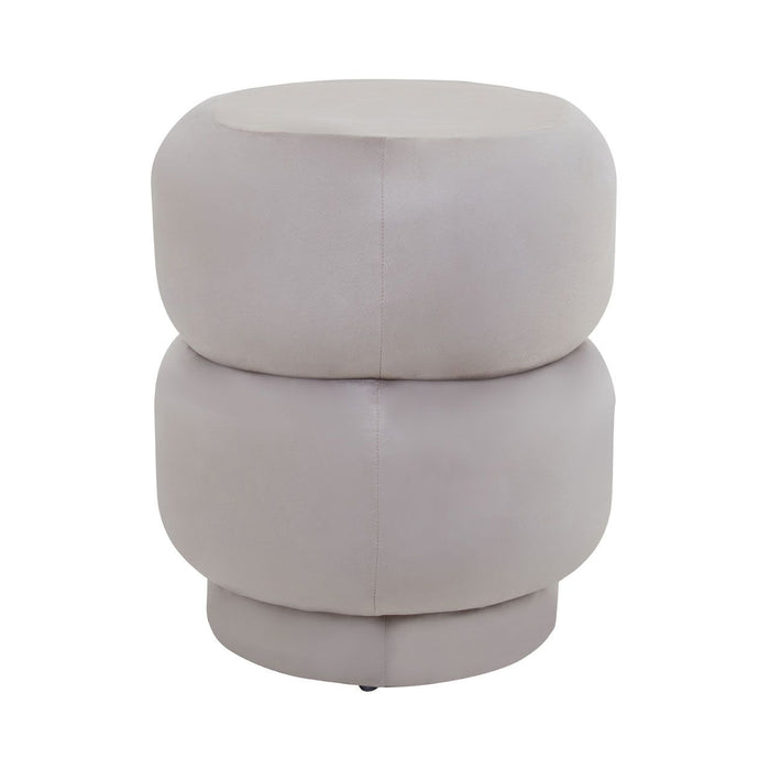 Ford Mink Velvet Ottoman Stool - The Furniture Mega Store 