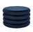 Ford Round Midnight Blue Velvet Ottoman Stool - The Furniture Mega Store 