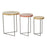 Kobra Set Of 3 Metallic Nest Side Tables - The Furniture Mega Store 