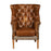 Winchester Chesterfield Wing Back Chair - Harris Tweed & Vintage Leather - The Furniture Mega Store 