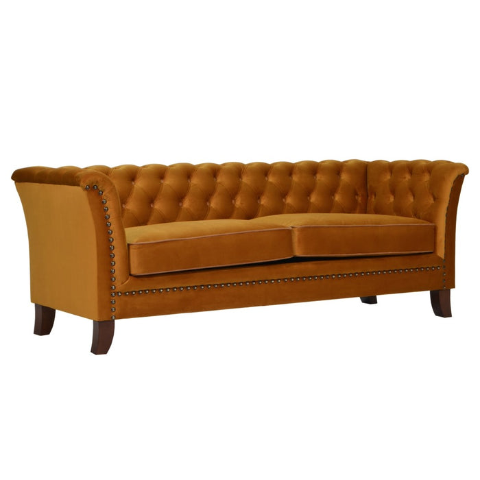 Louis Velvet Chesterfield Sofa & Chair Collection - Choice Of Velvets & Feet - The Furniture Mega Store 