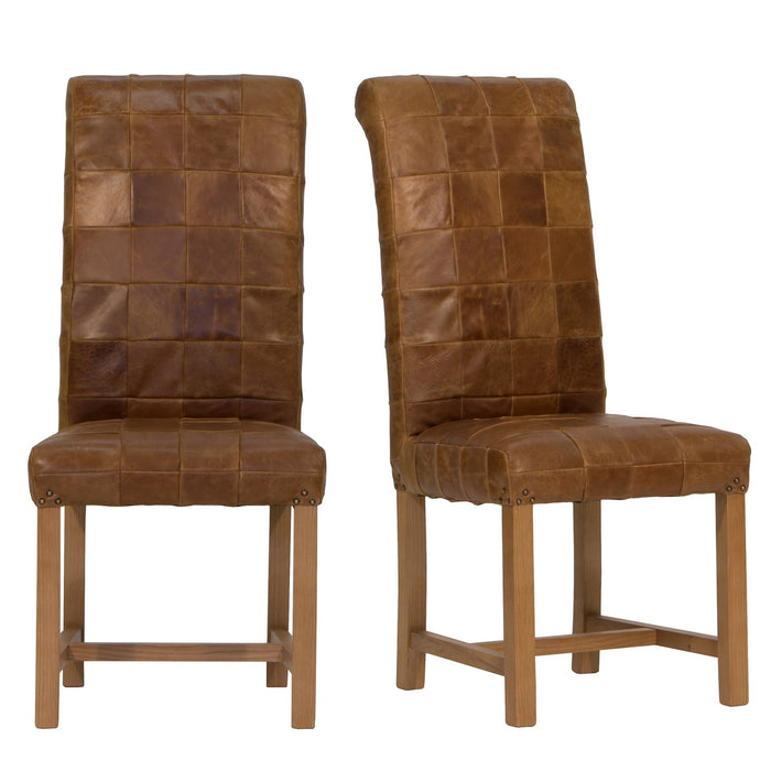Leather parsons chair discount