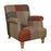 Burford Harris Tweed Harlequin Patchwork Armchair - The Furniture Mega Store 