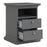 Parisian 2 Drawer Bedside in Matt Grey - The Furniture Mega Store 