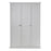 Parisian 3 Door Triple Wardrobe in White - The Furniture Mega Store 
