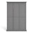 Parisian 3 Door Triple Wardrobe in Matt Grey - The Furniture Mega Store 