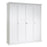 Parisian 4 Door Wardrobe in White - The Furniture Mega Store 