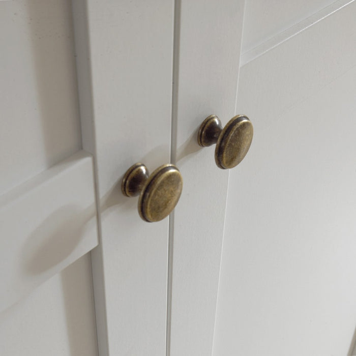 Parisian 4 Door Wardrobe in White - The Furniture Mega Store 