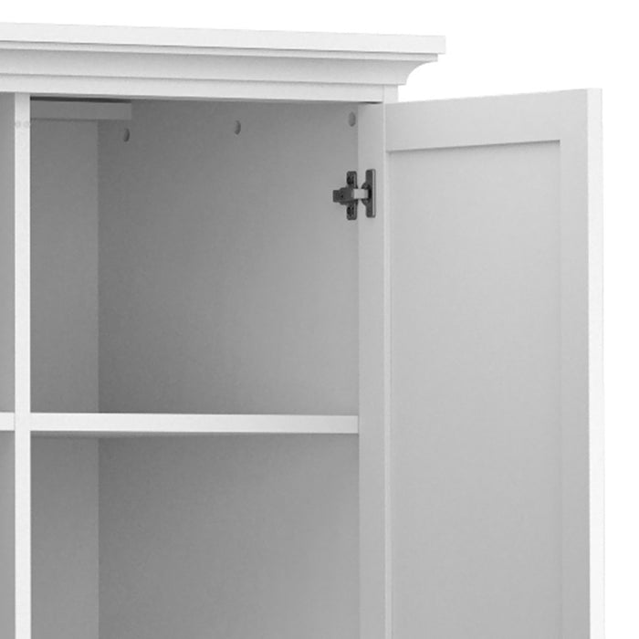 Parisian 4 Door Wardrobe in White - The Furniture Mega Store 