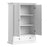 Parisian 2 Door 1 Drawer & 2 Shelves Wardrobe in White - The Furniture Mega Store 