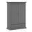 Parisian 2 Door 1 Drawer & 2 Shelves Wardrobe in Matt Grey - The Furniture Mega Store 