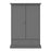 Parisian 2 Door 1 Drawer & 2 Shelves Wardrobe in Matt Grey - The Furniture Mega Store 