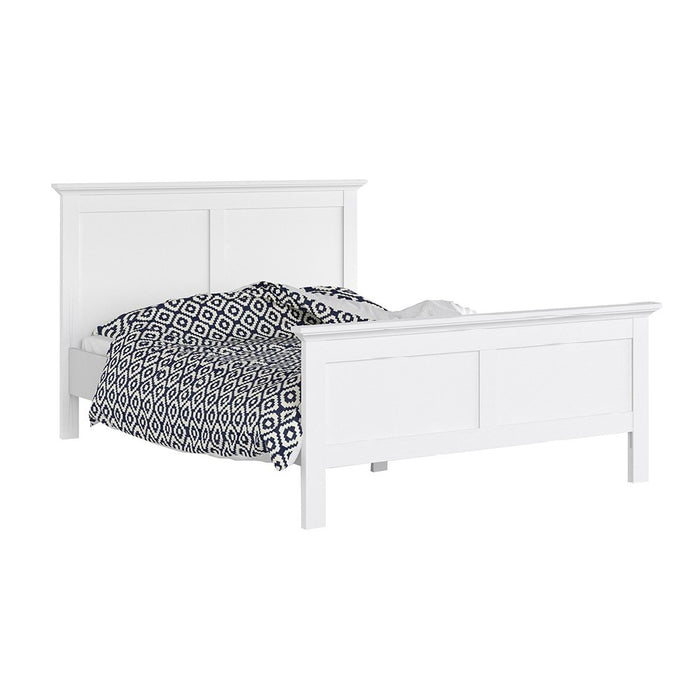 Parisian King Size 5ft Bed in White - The Furniture Mega Store 