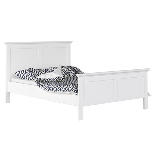 Parisian Double Bed 4ft6 in White - The Furniture Mega Store 