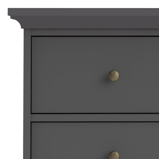 Parisian Chest of 4 Drawers in Matt Grey - The Furniture Mega Store 