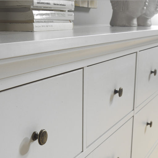 Parisian Chest of 8 Drawers in White - The Furniture Mega Store 