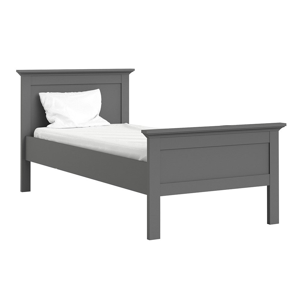 Parisian Single Bed in Matt Grey - The Furniture Mega Store 