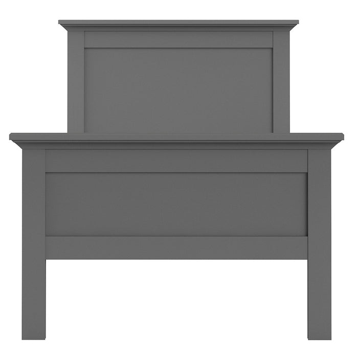 Parisian Single Bed in Matt Grey - The Furniture Mega Store 