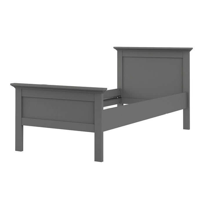 Parisian Single Bed in Matt Grey - The Furniture Mega Store 