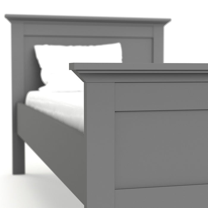 Parisian Single Bed in Matt Grey - The Furniture Mega Store 