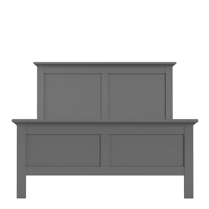 Parisian King Size 5ft Bed in Matt Grey - The Furniture Mega Store 