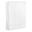 Naiah Triple Wardrobe 3 doors + 2 drawers White High Gloss - The Furniture Mega Store 