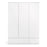 Naiah Triple Wardrobe 3 doors + 2 drawers White High Gloss - The Furniture Mega Store 