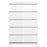 Naiah Chest of 5 Drawers in White High Gloss - The Furniture Mega Store 