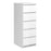 Naiah Narrow Chest of 5 Drawers in White High Gloss - The Furniture Mega Store 